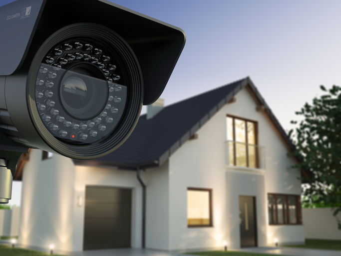 Security camera installed in home